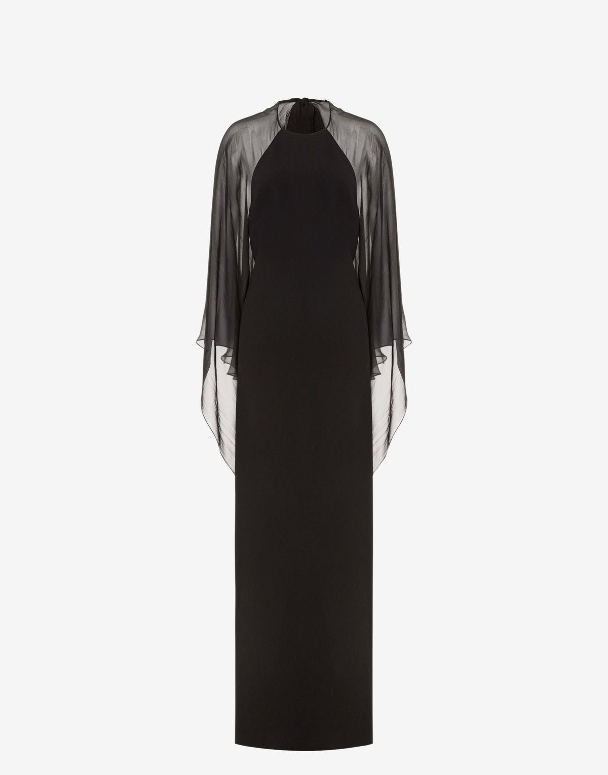 Evening dress with chiffon sleeves Black Alberta Ferretti Boutique Online 4