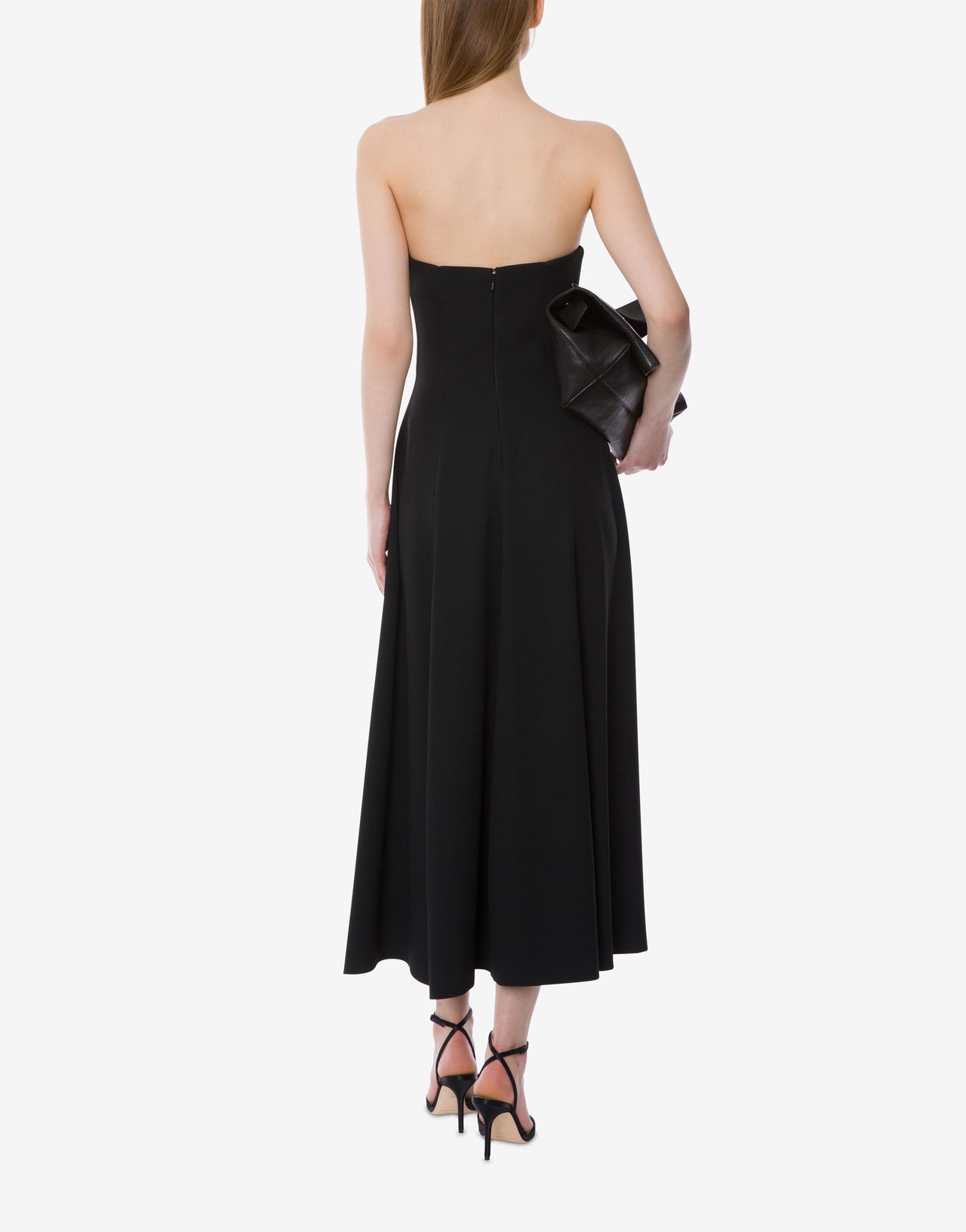 Robe de soirée en cady extensible sans manches Noir Alberta Ferretti Boutique Online 3