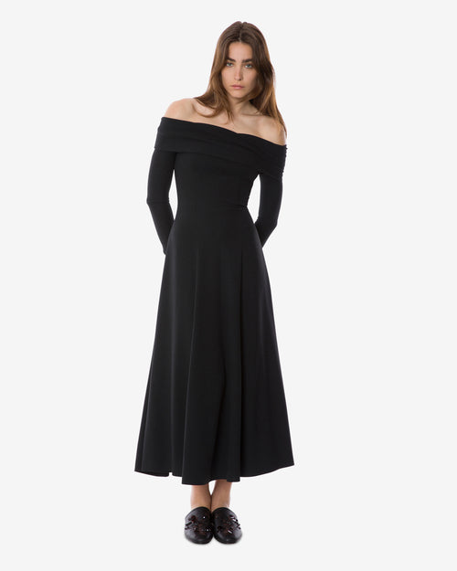 Off-the-shoulder evening dress Black Alberta Ferretti Boutique Online 0