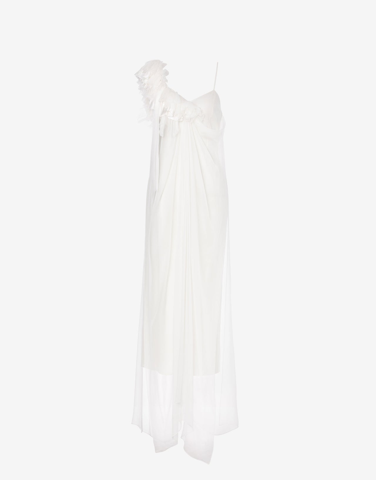 Robe en mousseline de soie Blanc Alberta Ferretti Boutique Online 1