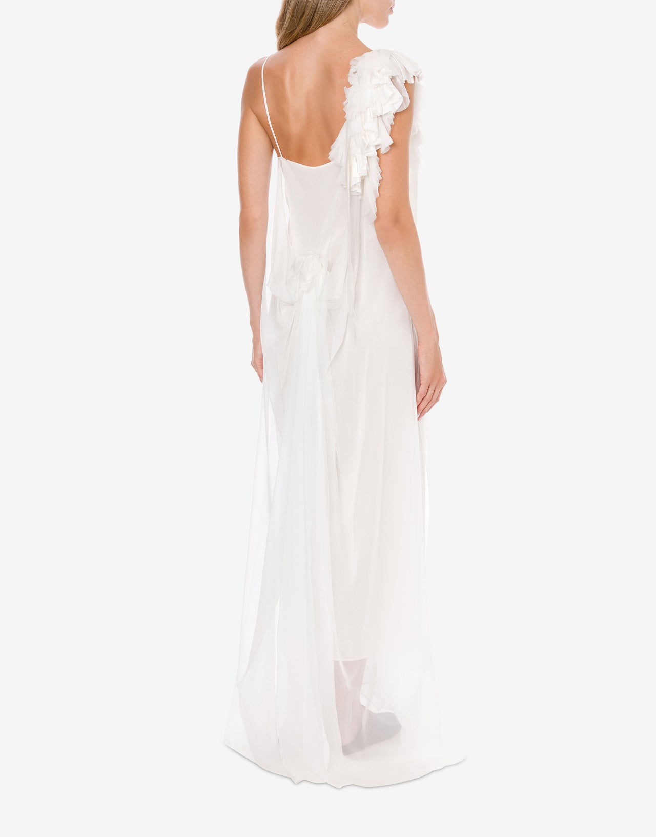 Robe en mousseline de soie Blanc Alberta Ferretti Boutique Online 3
