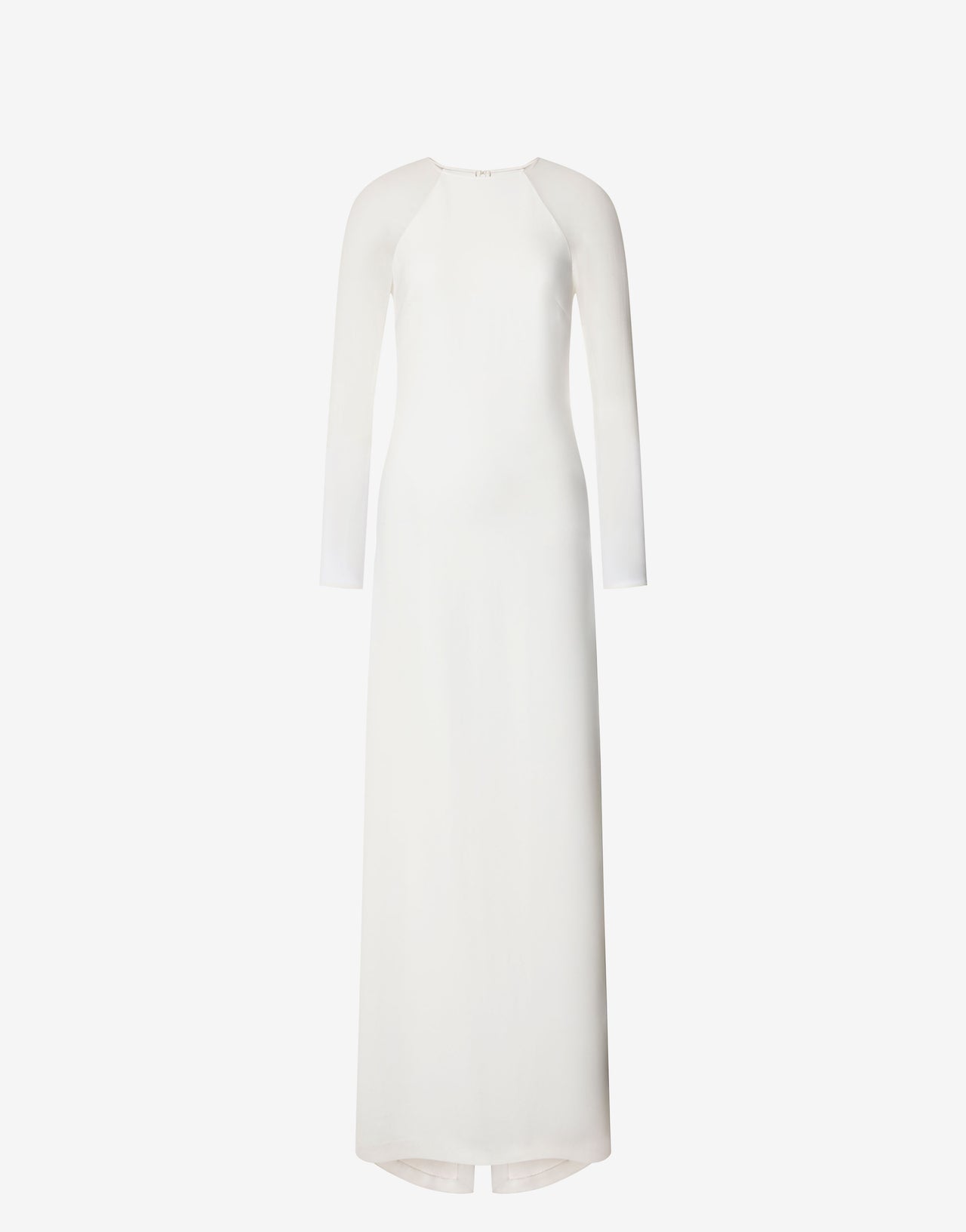 Fitted maxi dress with chiffon sleeves White Alberta Ferretti Boutique Online 4