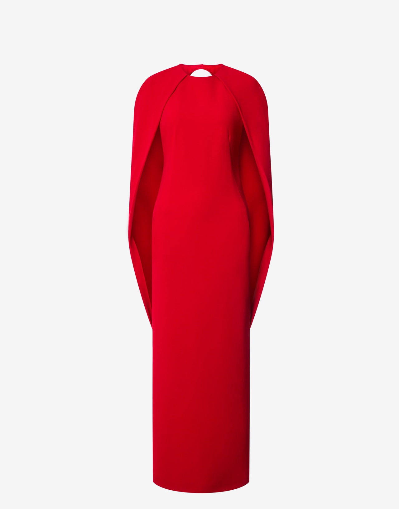 Abito a mantella in cady stretch Rosso Alberta Ferretti Boutique Online 1