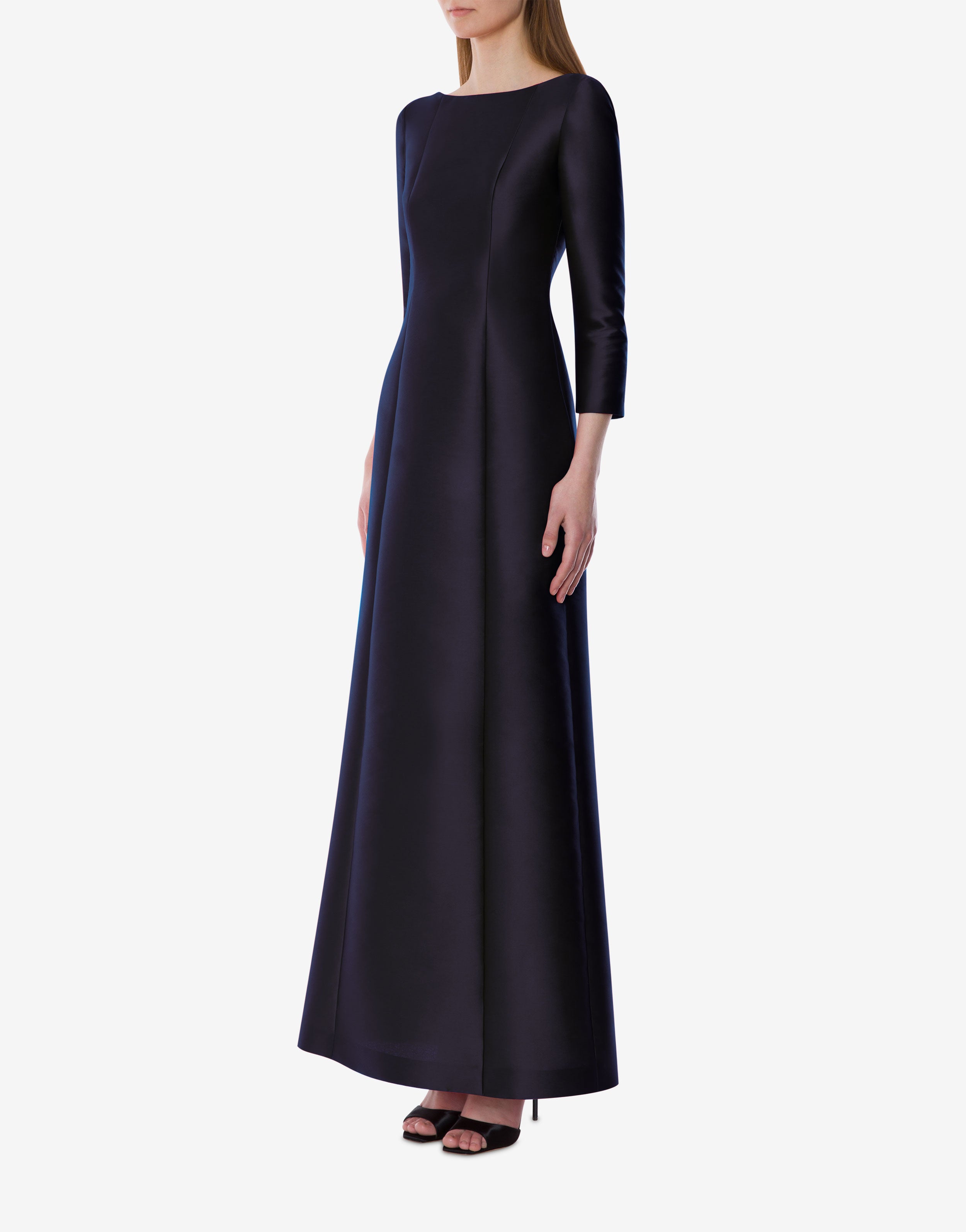 Long-sleeved mikado evening dress | Alberta Ferretti Long-sleeved mikado evening dress | Alberta Ferretti