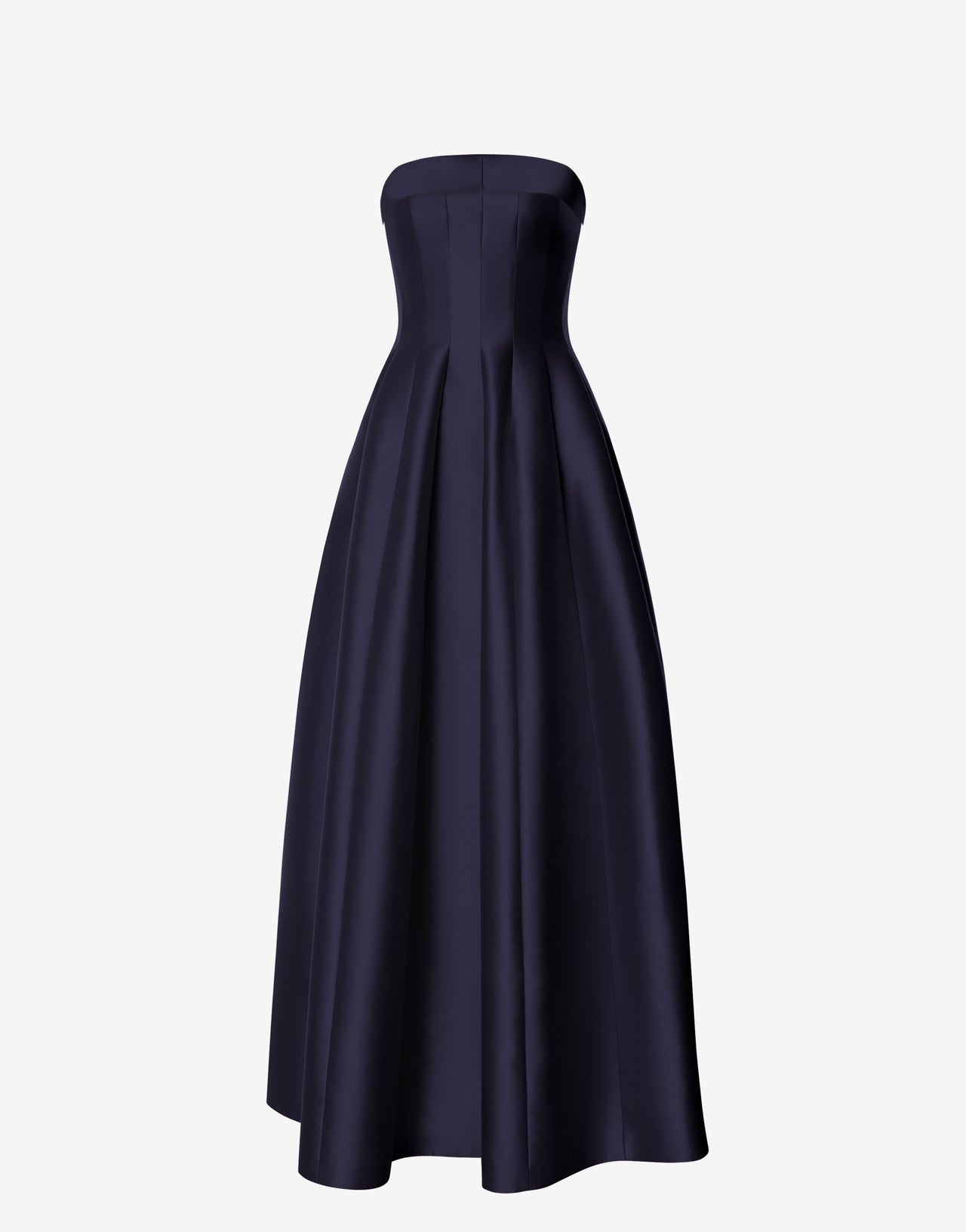 Sleeveless mikado evening dress Blue Alberta Ferretti Boutique Online 1