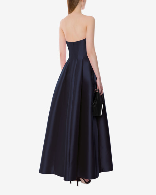 Sleeveless mikado evening dress