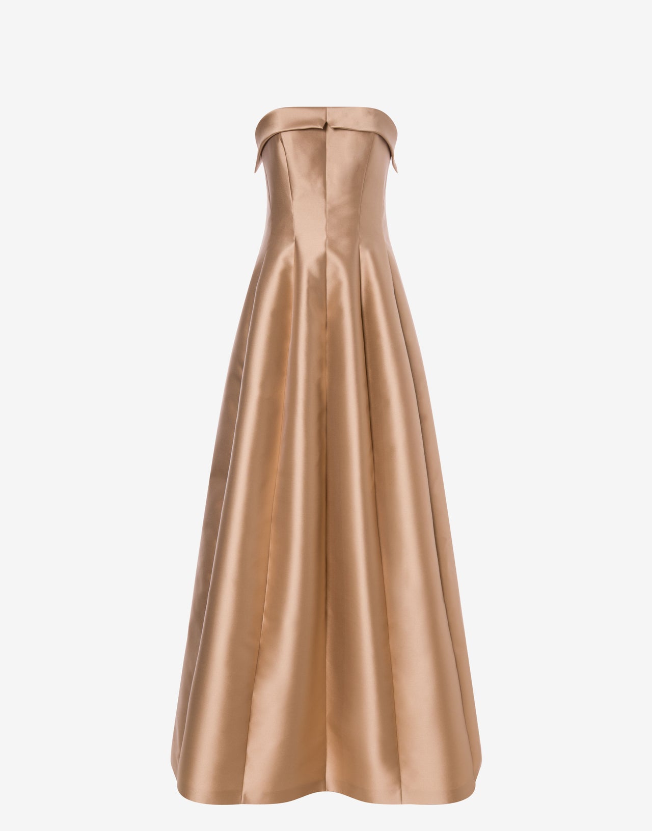 Sleeveless mikado evening dress Beige Alberta Ferretti Boutique Online 1