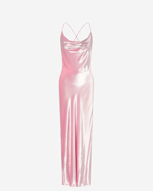 Sleeveless velvet evening dress Pink Alberta Ferretti Boutique Online 0