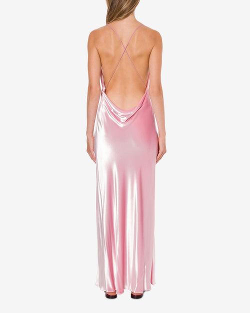 Sleeveless velvet evening dress