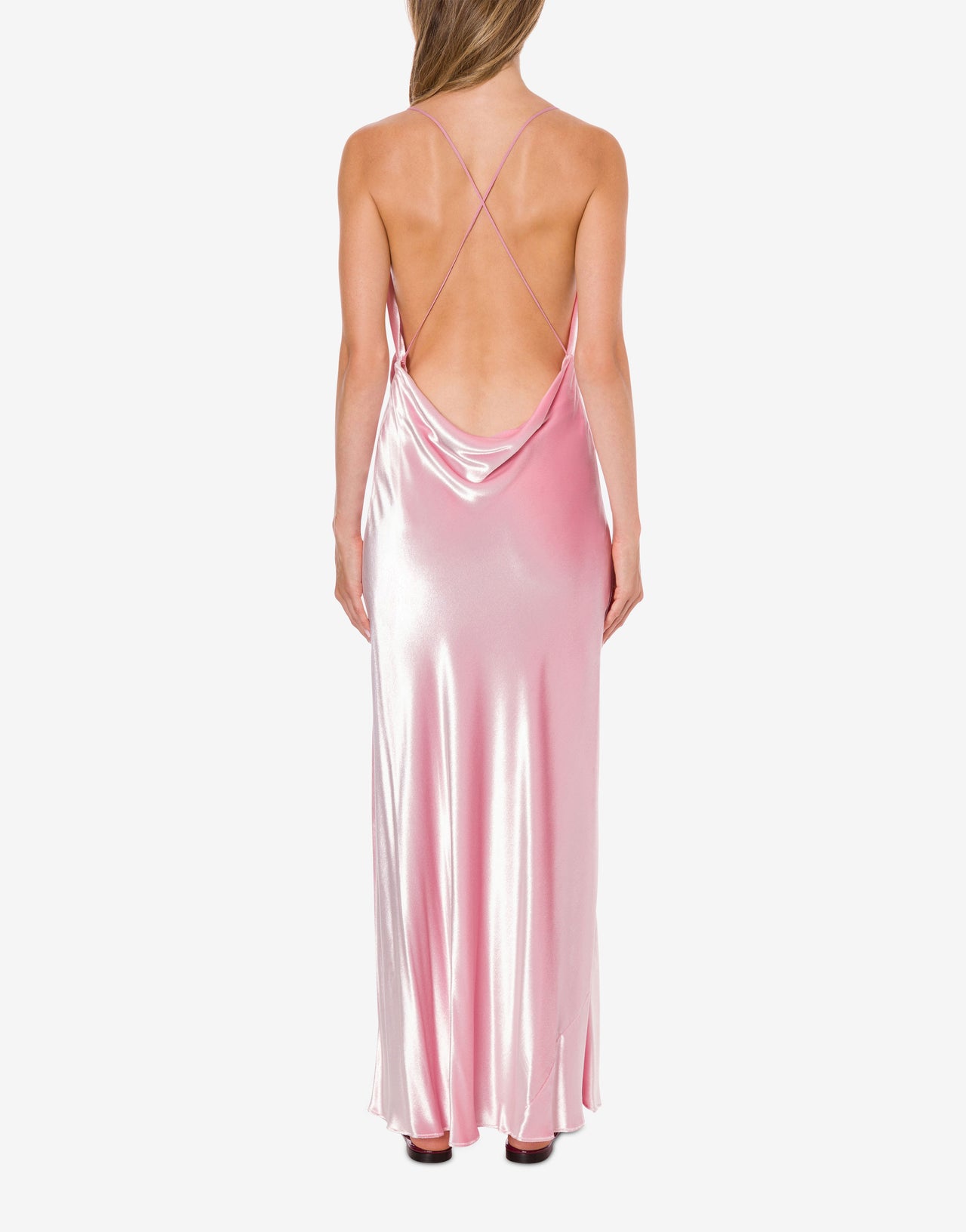 Sleeveless velvet evening dress 粉红色 Alberta Ferretti Boutique Online 3