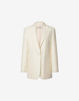 Traje de chaqueta de lana y seda