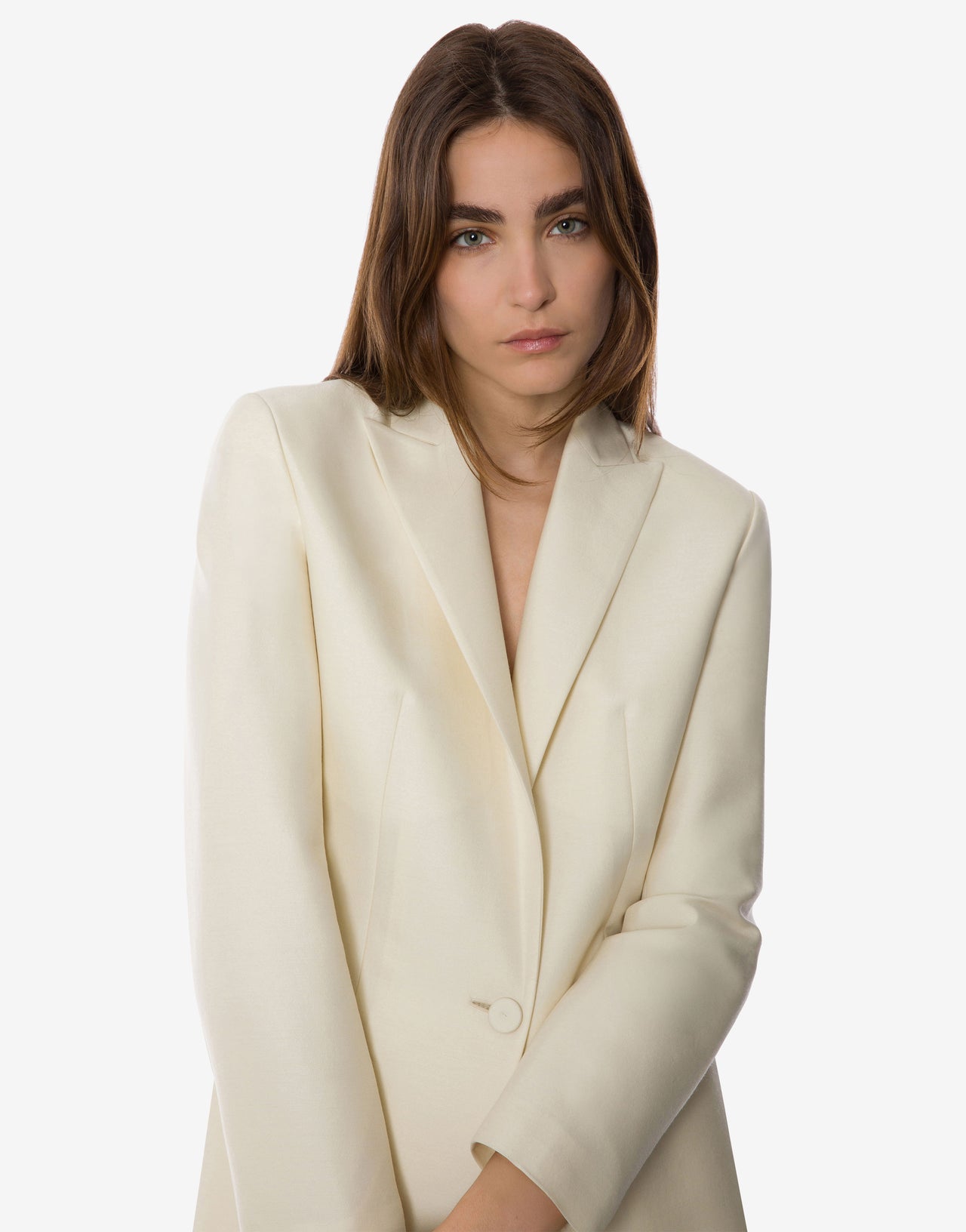 Wool silk suit jacket White Alberta Ferretti Boutique Online 4