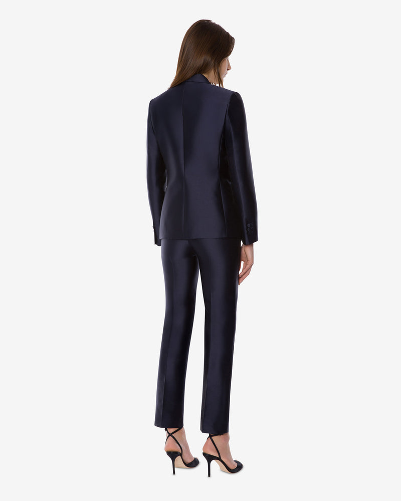 Mikado evening jacket Blue Alberta Ferretti Boutique Online 1