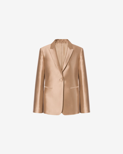 Mikado evening jacket Beige Alberta Ferretti Boutique Online 0