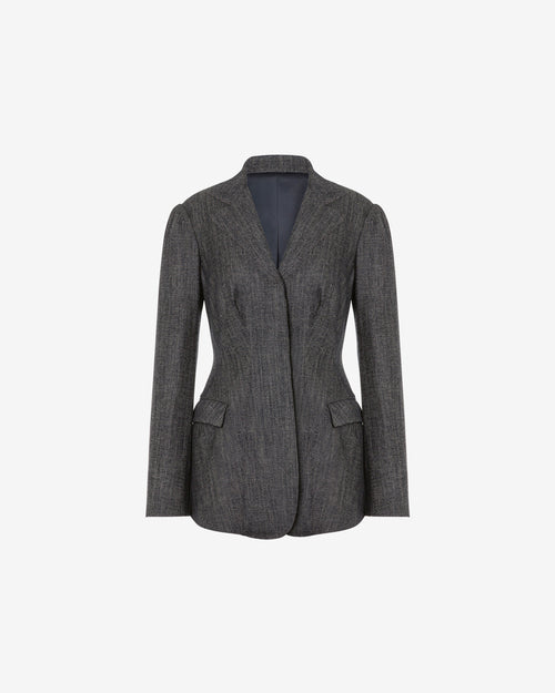 Stretch wool cocktail jacket