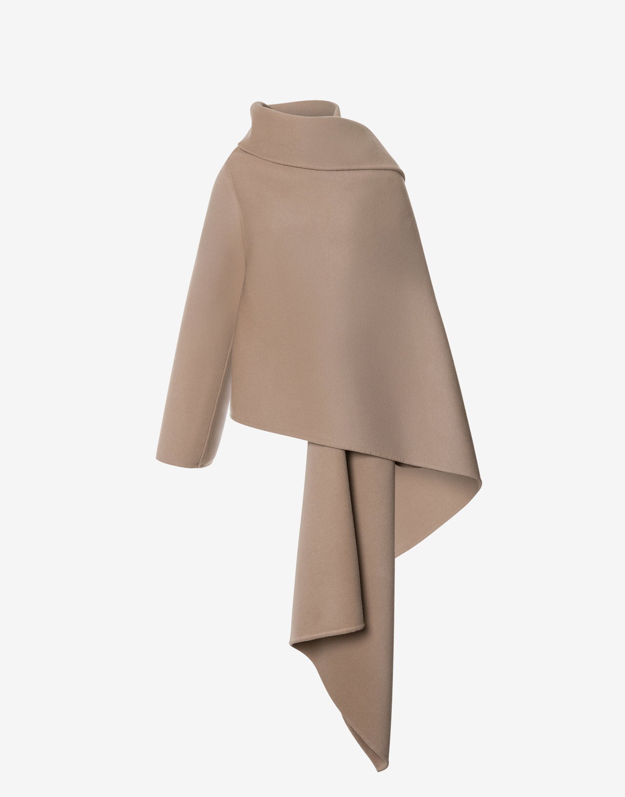 Double felt scarf collar jacket Beige Alberta Ferretti Boutique Online 4