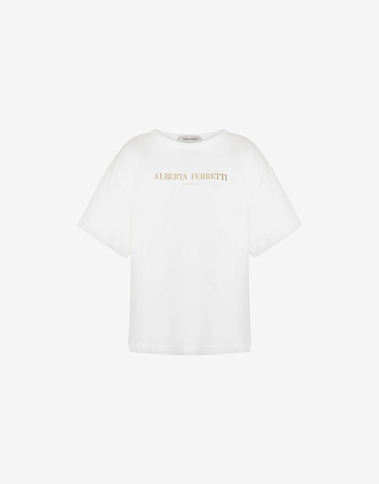 Logo boxy jersey t-shirt White Alberta Ferretti Boutique Online 1