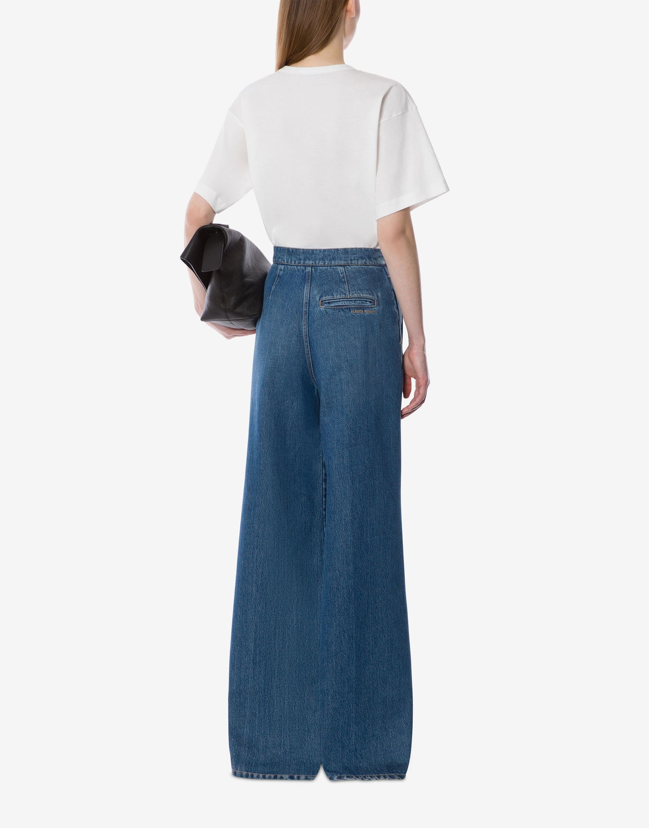 Logo boxy jersey t-shirt White Alberta Ferretti Boutique Online 3