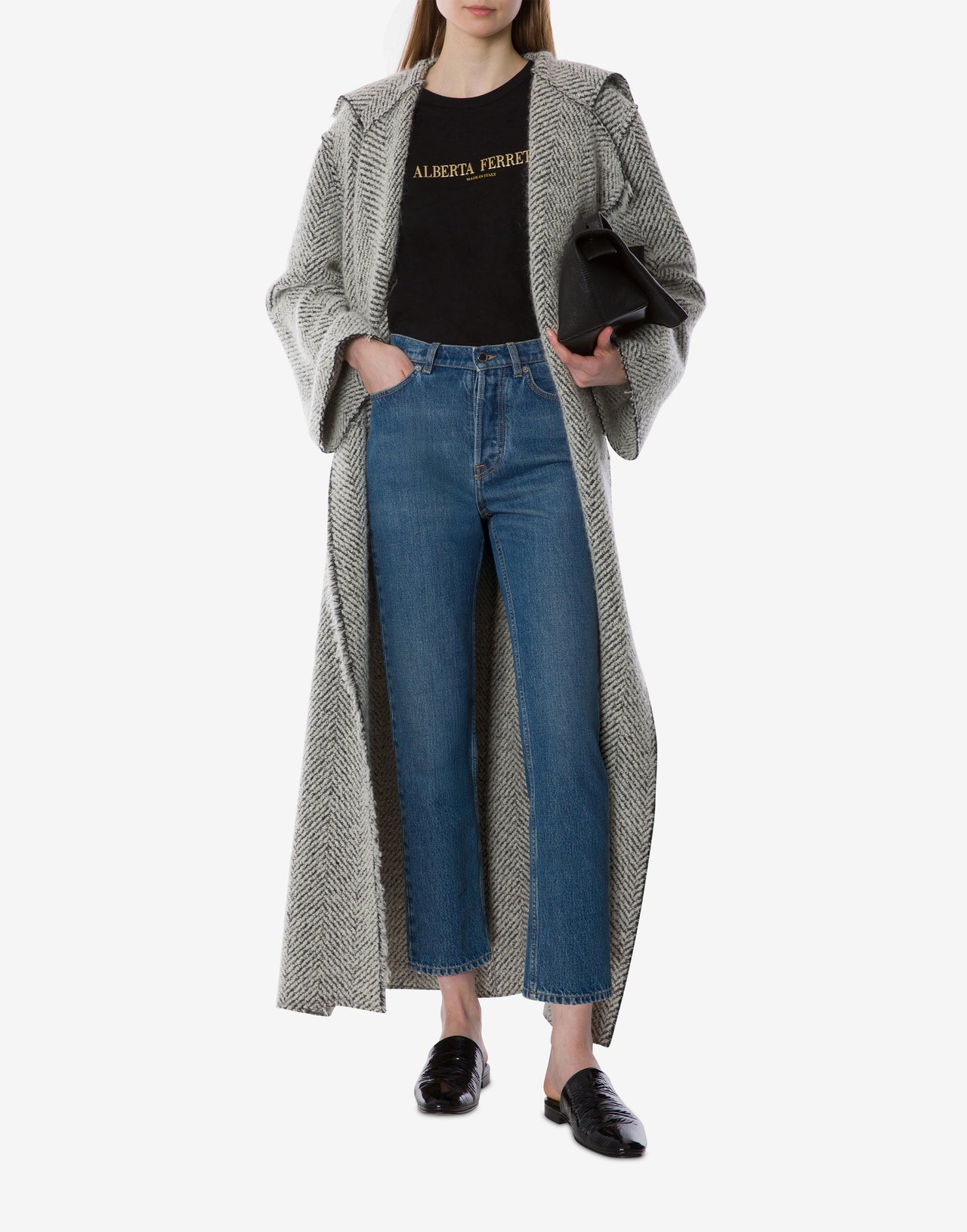 Logo boxy jersey t-shirt Black Alberta Ferretti Boutique Online 2