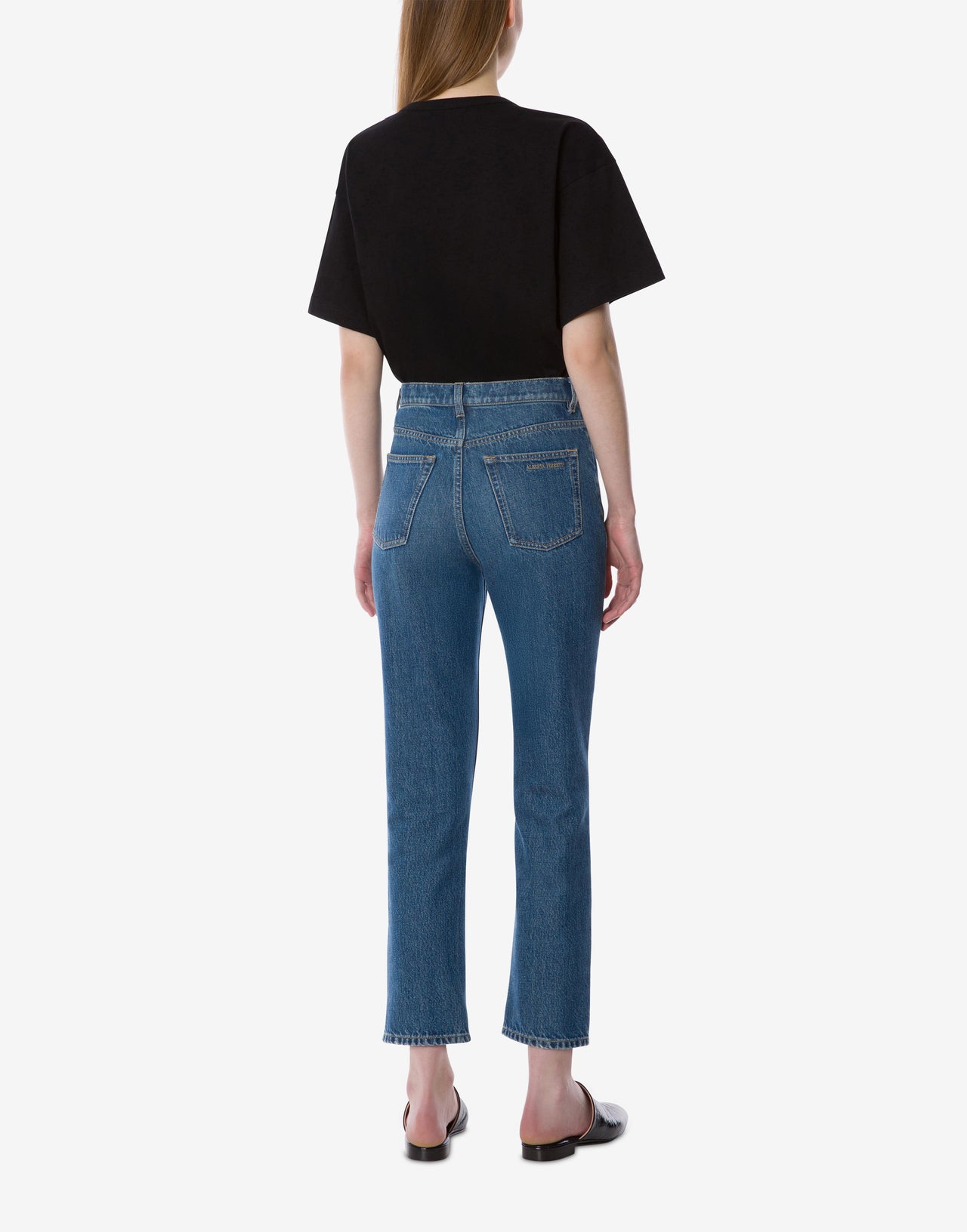 Logo boxy jersey t-shirt Black Alberta Ferretti Boutique Online 3