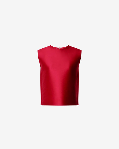 Mikado sleeveless tank top Red Alberta Ferretti Boutique Online 0