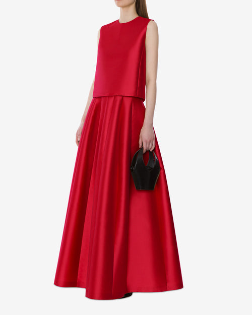 Mikado sleeveless tank top Red Alberta Ferretti Boutique Online 1