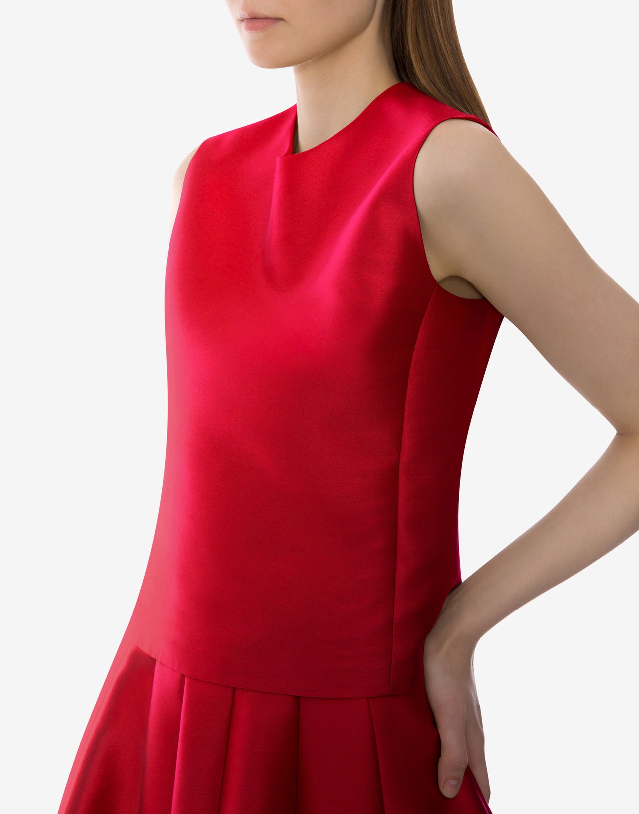 Mikado sleeveless tank top Red Alberta Ferretti Boutique Online 4
