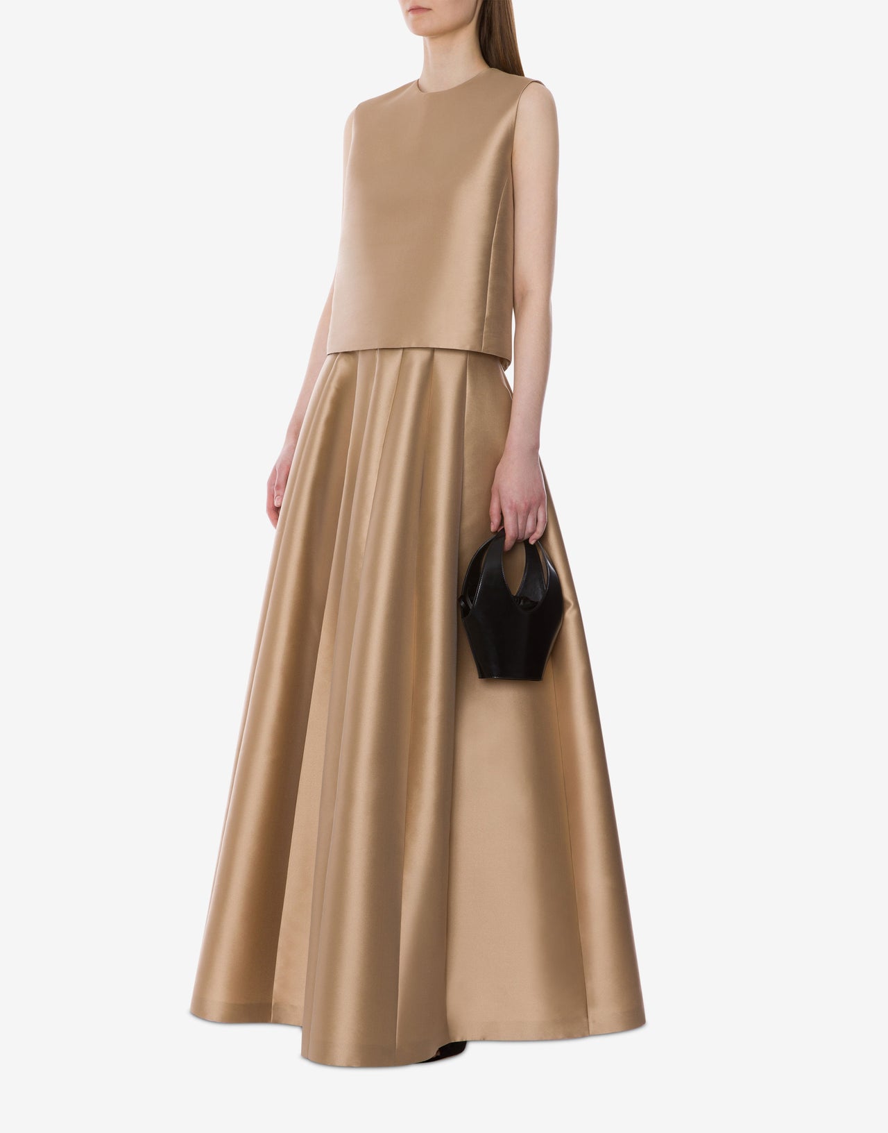 Mikado sleeveless tank top Gold Alberta Ferretti Boutique Online 2