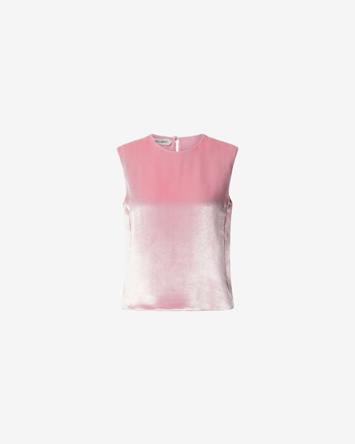 Sleeveless velvet tank top Pink Alberta Ferretti Boutique Online 0