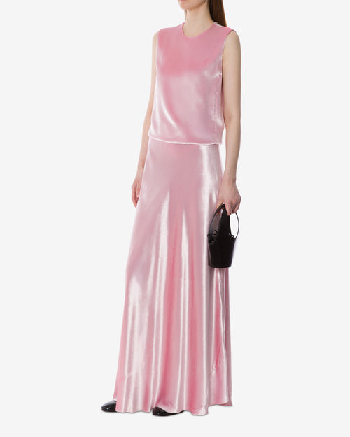 Sleeveless velvet tank top Pink Alberta Ferretti Boutique Online 1