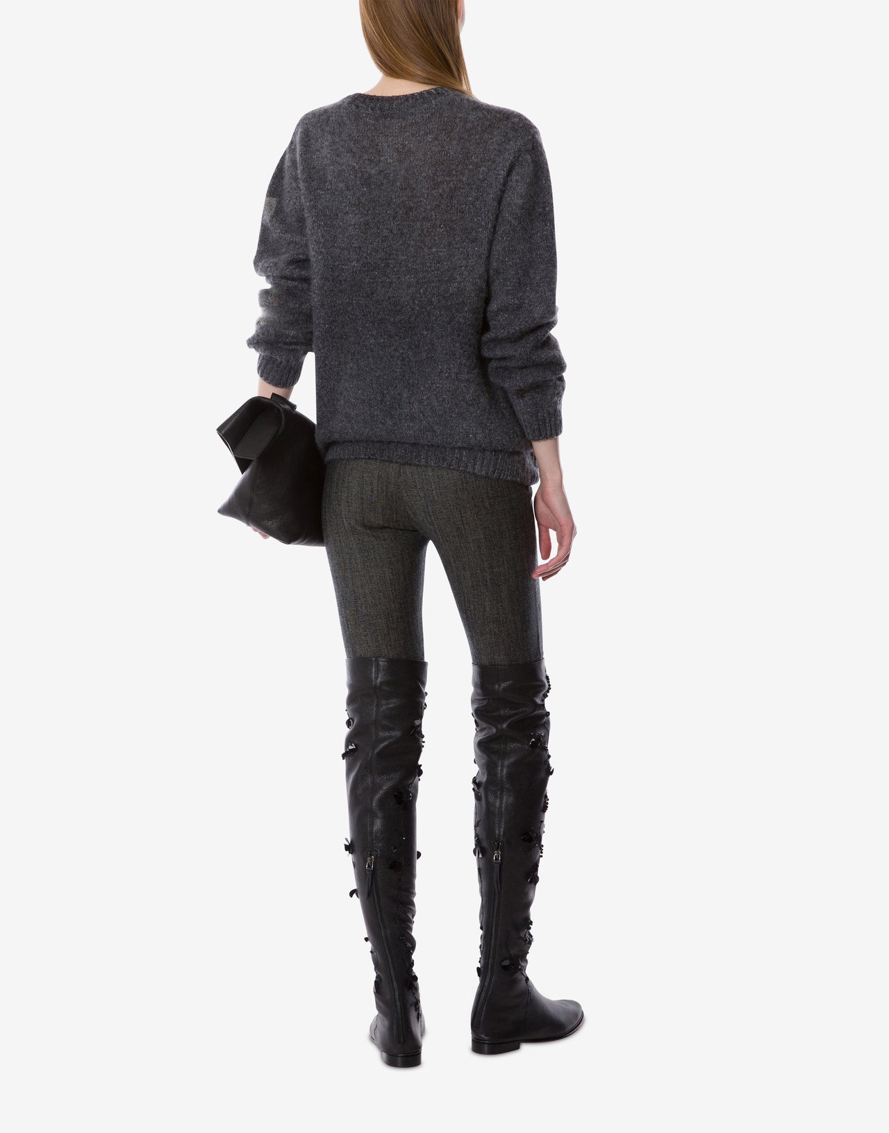 Orchid print mohair sweater Grey Alberta Ferretti Boutique Online 3