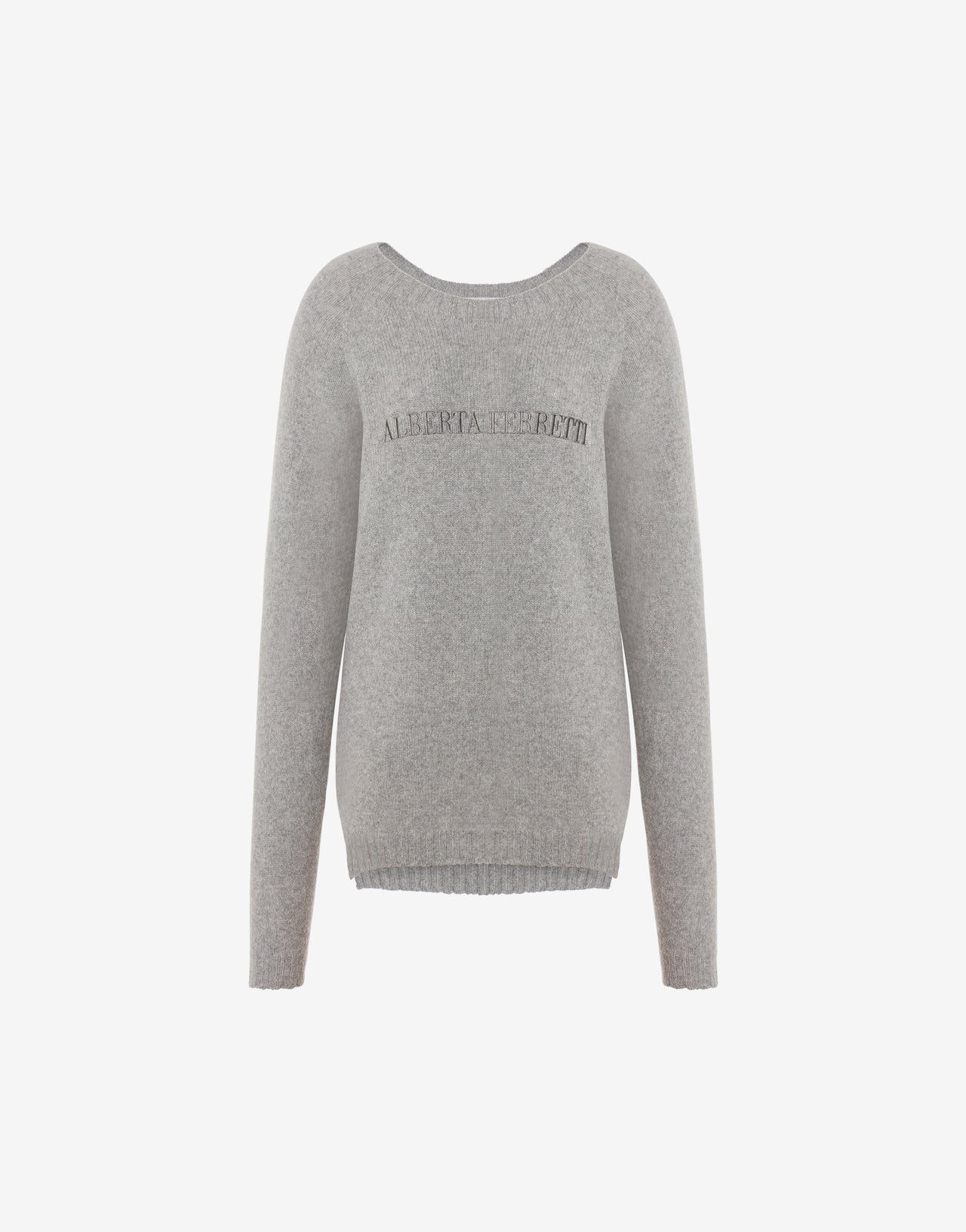 Logo cashmere sweater Grey Alberta Ferretti Boutique Online 4