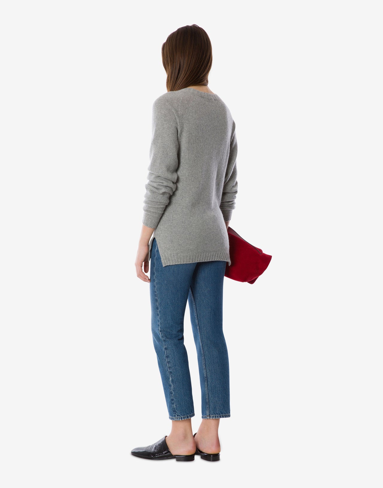 Logo cashmere sweater Grey Alberta Ferretti Boutique Online 3