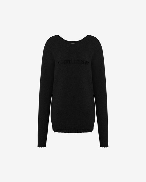 Logo cashmere sweater Black Alberta Ferretti Boutique Online 0