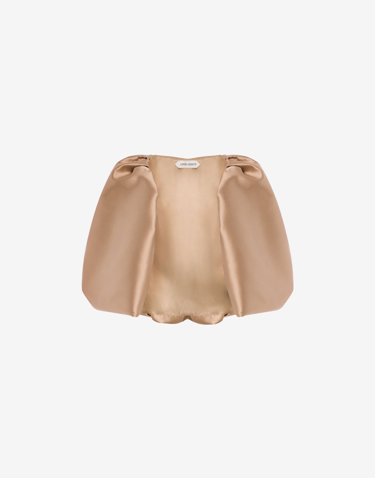 Puff sleeves mikado cape 米色 Alberta Ferretti Boutique Online 1