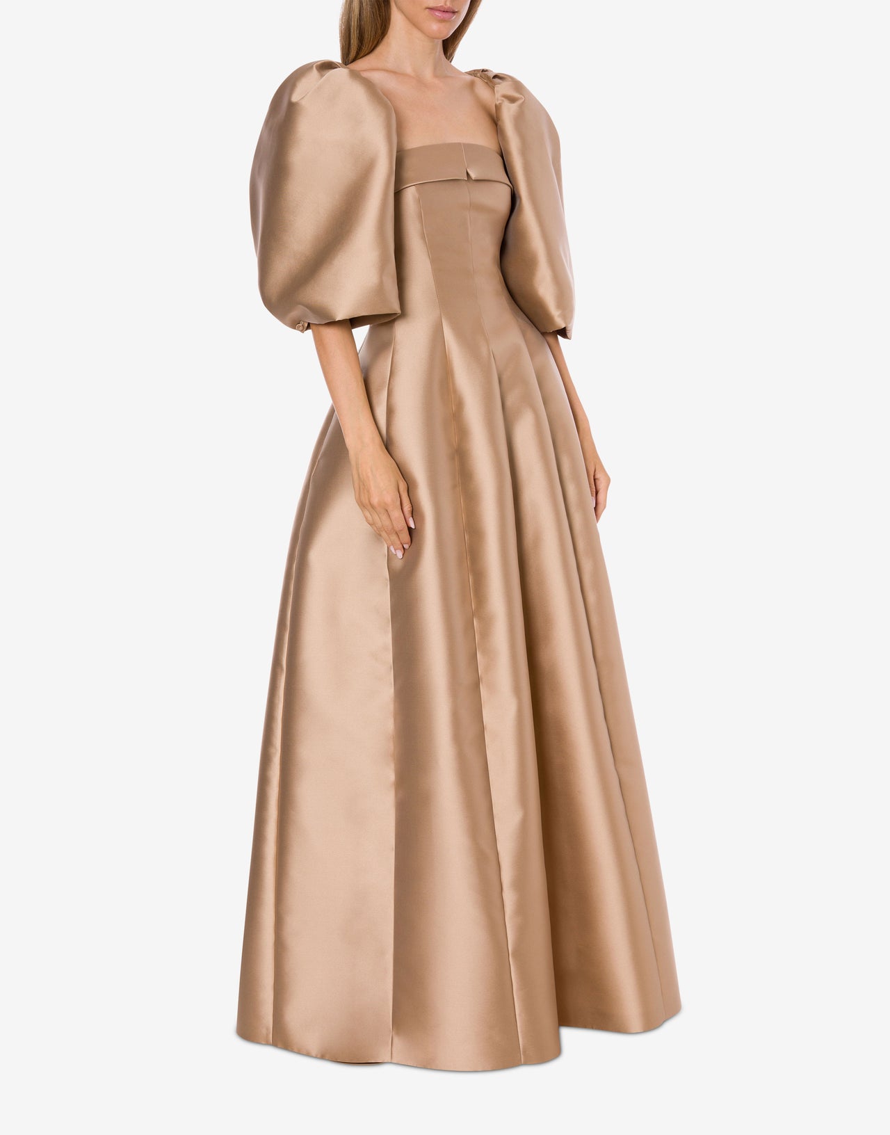 Puff sleeves mikado cape 米色 Alberta Ferretti Boutique Online 2