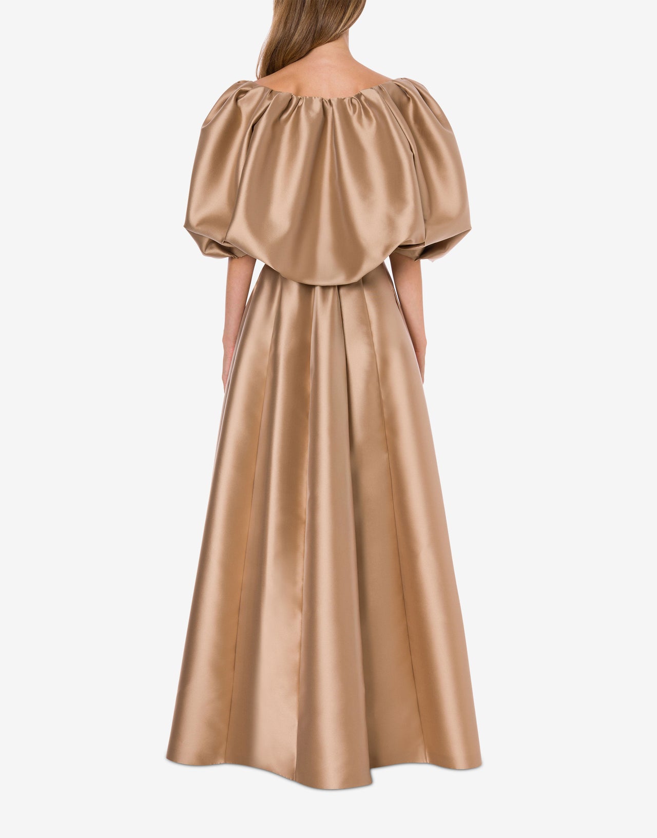 Puff sleeves mikado cape 米色 Alberta Ferretti Boutique Online 3