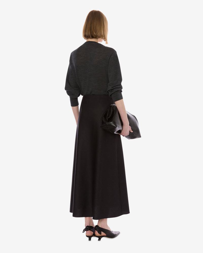 Slip-on skirt in tropical wool Grey Alberta Ferretti Boutique Online 1