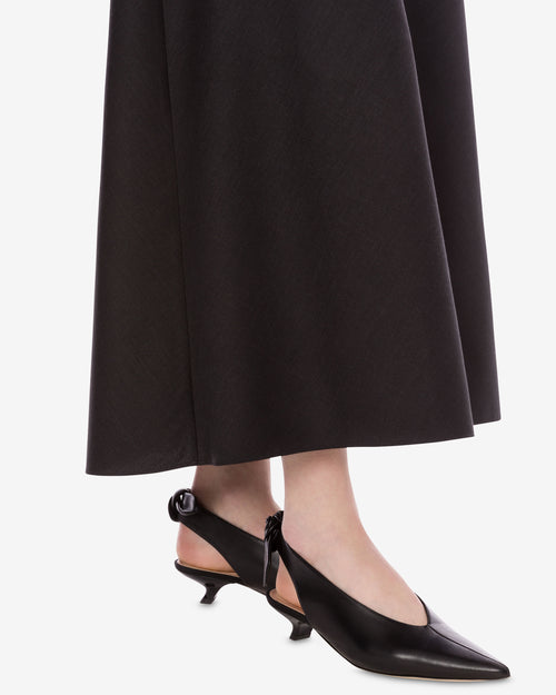 Slip-on skirt in tropical wool