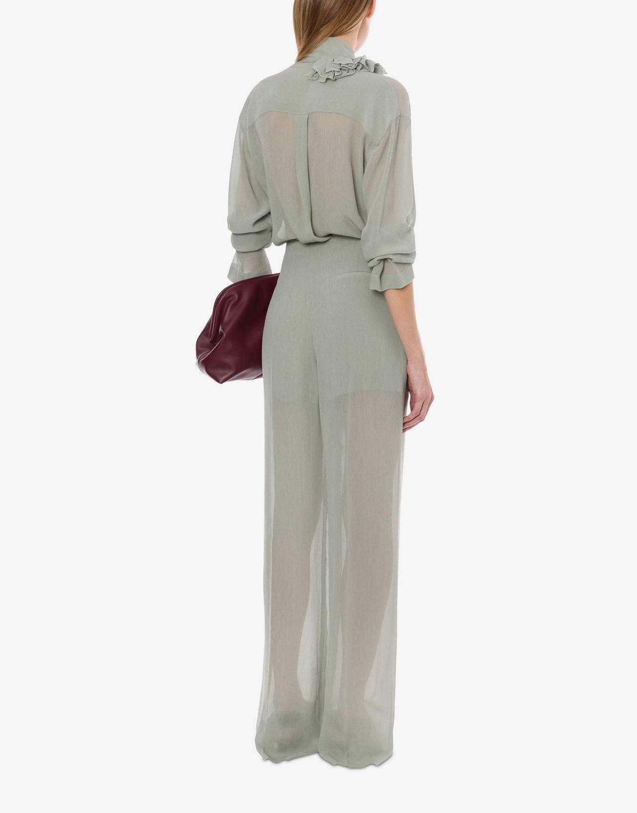 Chemise florale en viscose creponne Gris Alberta Ferretti Boutique Online 3