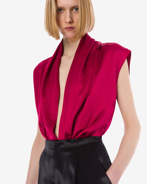 Chemise en satin brillant