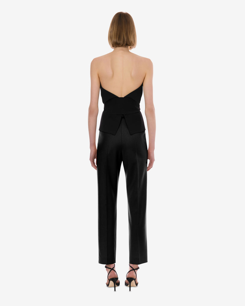 Lightweight stretch wool trousers Black Alberta Ferretti Boutique Online 1