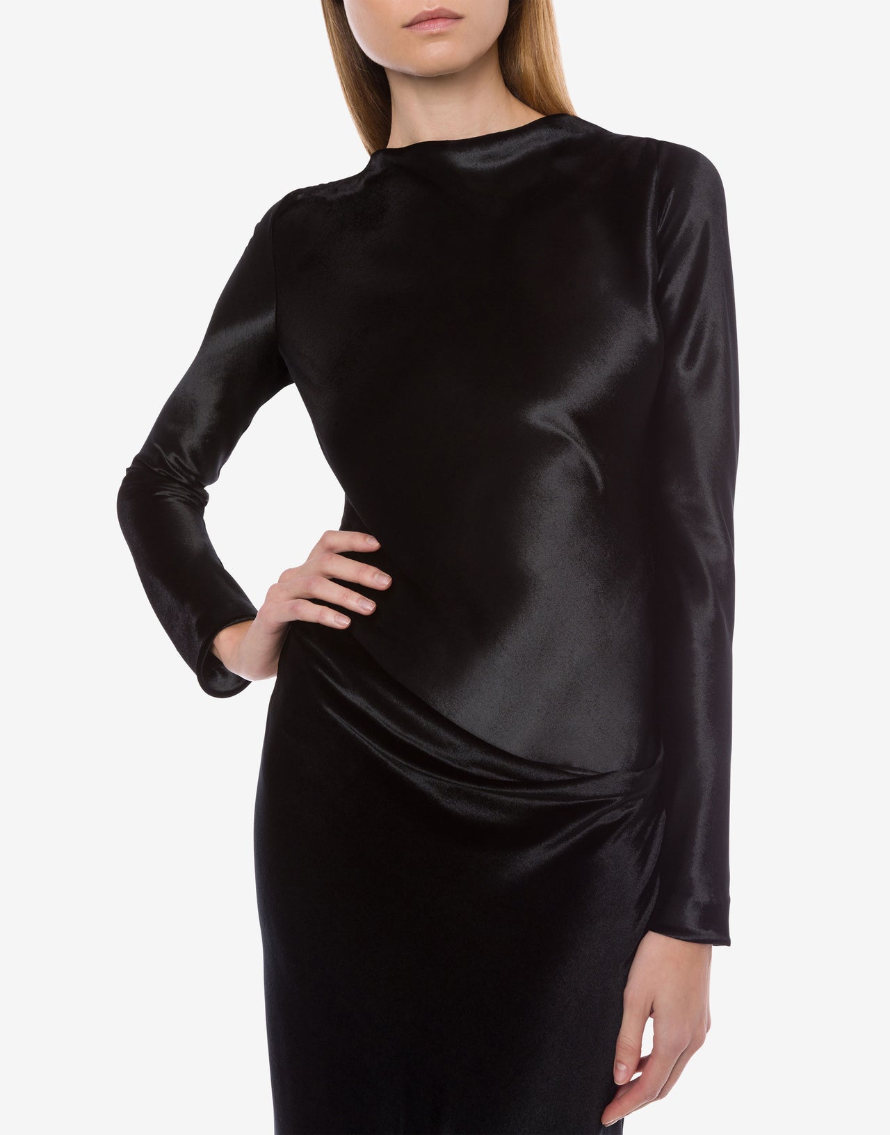 Abito lungo in velluto lucido Alberta Ferretti IT