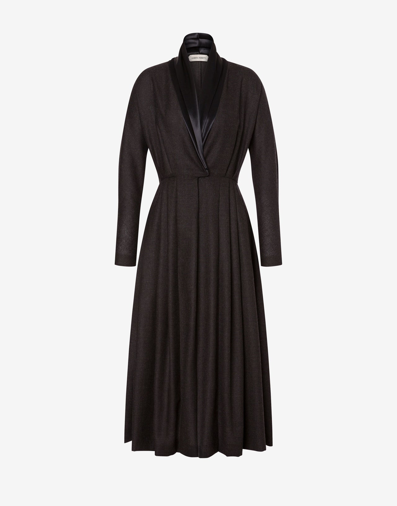 Leichtes Kleid aus Wollkombination Grau Alberta Ferretti Boutique Online 1