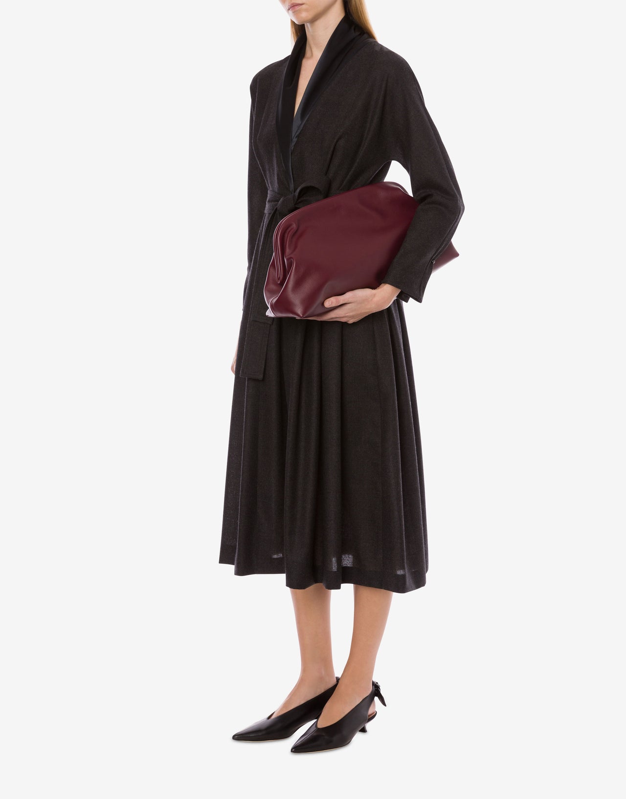 Leichtes Kleid aus Wollkombination Grau Alberta Ferretti Boutique Online 2