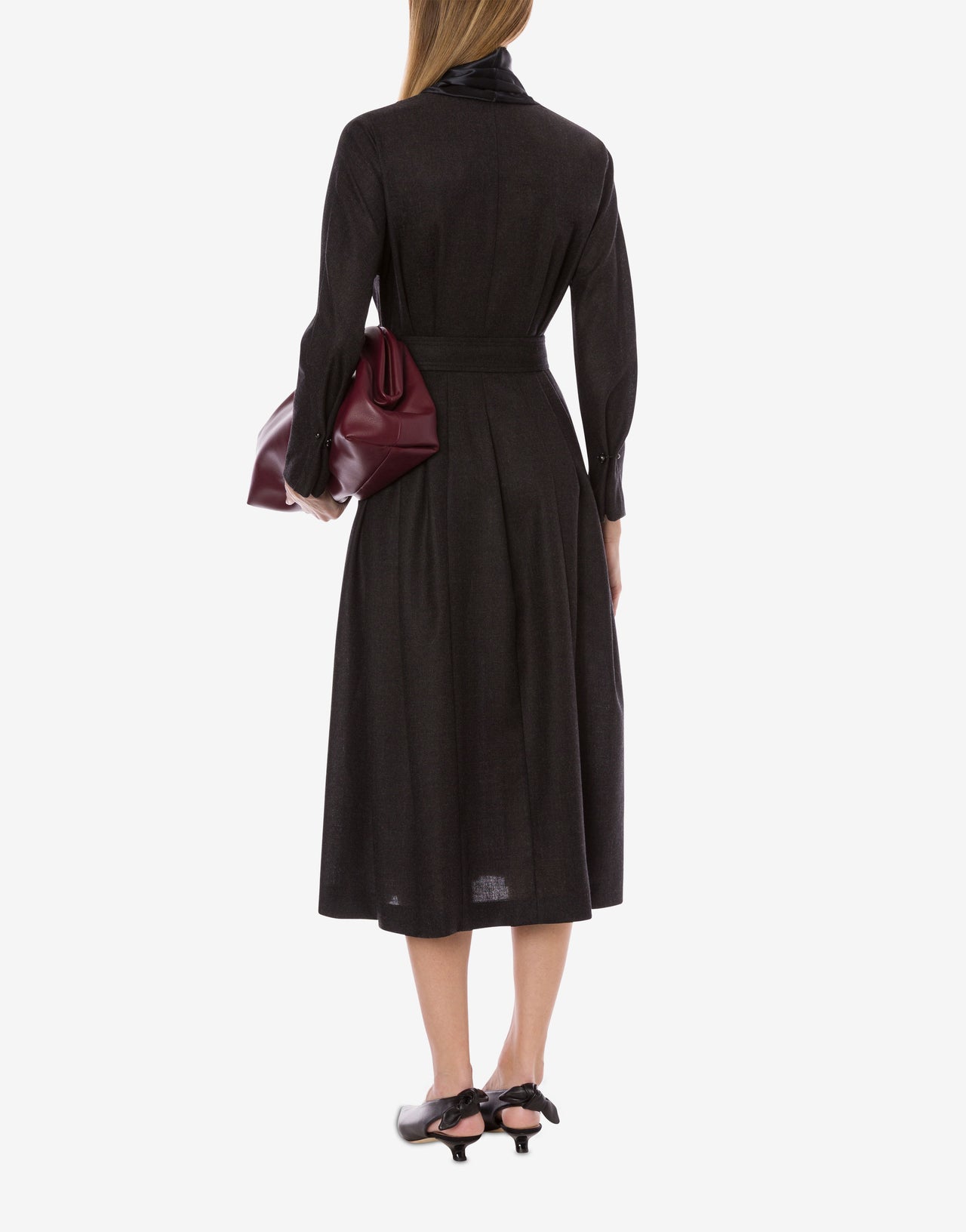 Leichtes Kleid aus Wollkombination Grau Alberta Ferretti Boutique Online 3