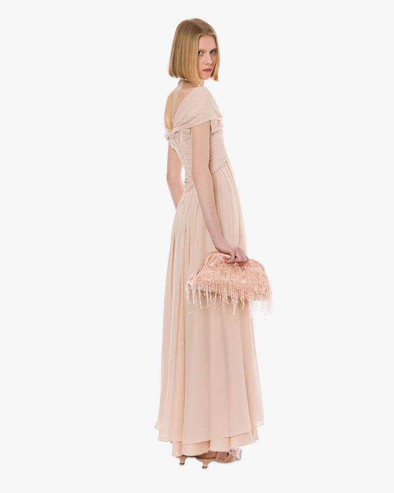 Dress in silk georgette Pink Alberta Ferretti Boutique Online 1