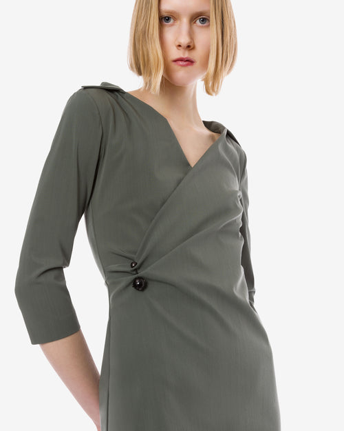 Stretch wool dress
