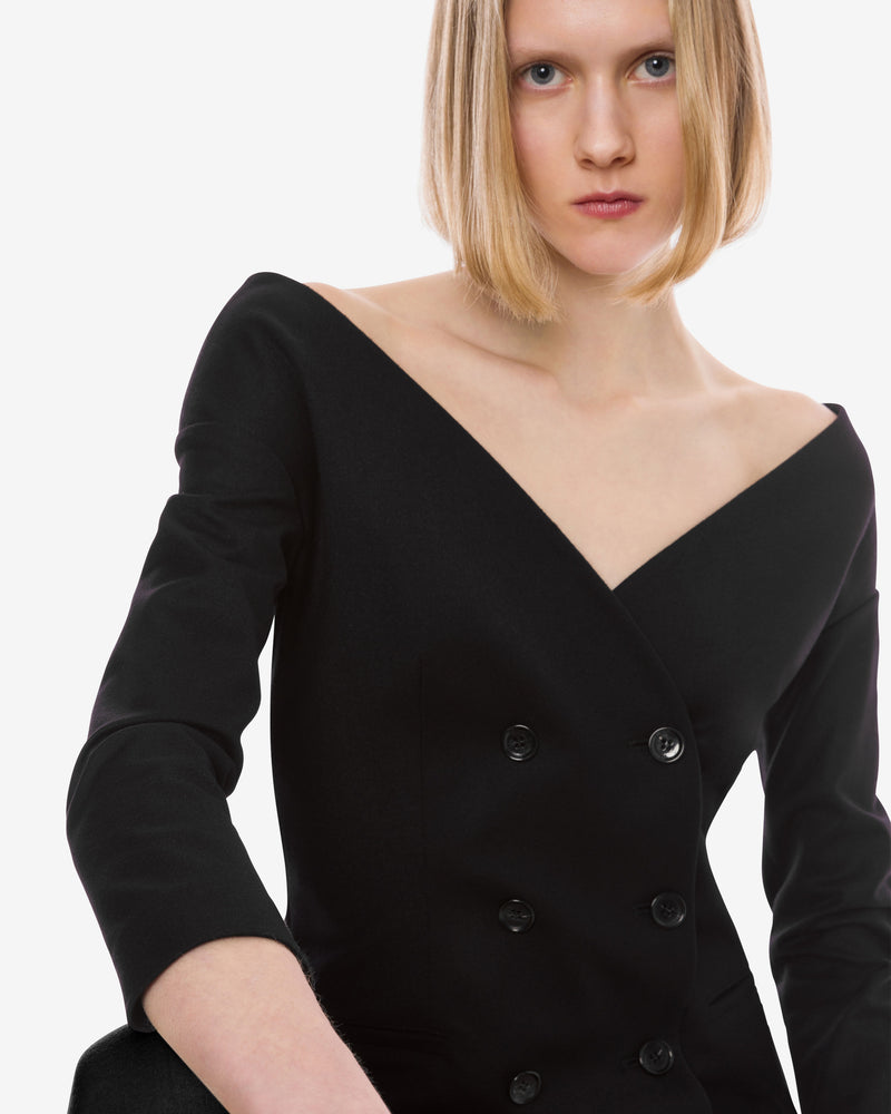Lightweight stretch wool jacket Black Alberta Ferretti Boutique Online 0