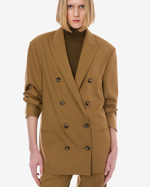 Double-breasted blazer in tropical wool